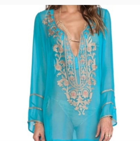 Ella Moss Embriodered Beach cover up / tunic Small - Picture 1 of 11